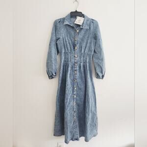 2 New Denim Maxi Dress